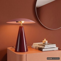Lampe rétro en acier violet - Fungo Flat - Kare Design