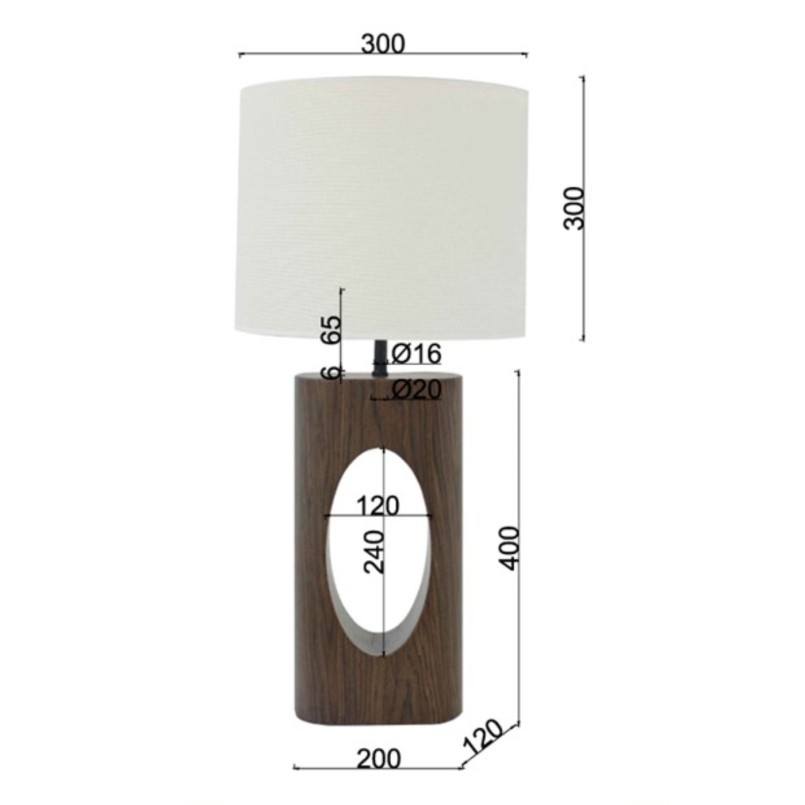 Tafellamp Suri 53cm Kare Design