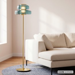 Vloerlamp Arcadia 155cm blauw Kare Design