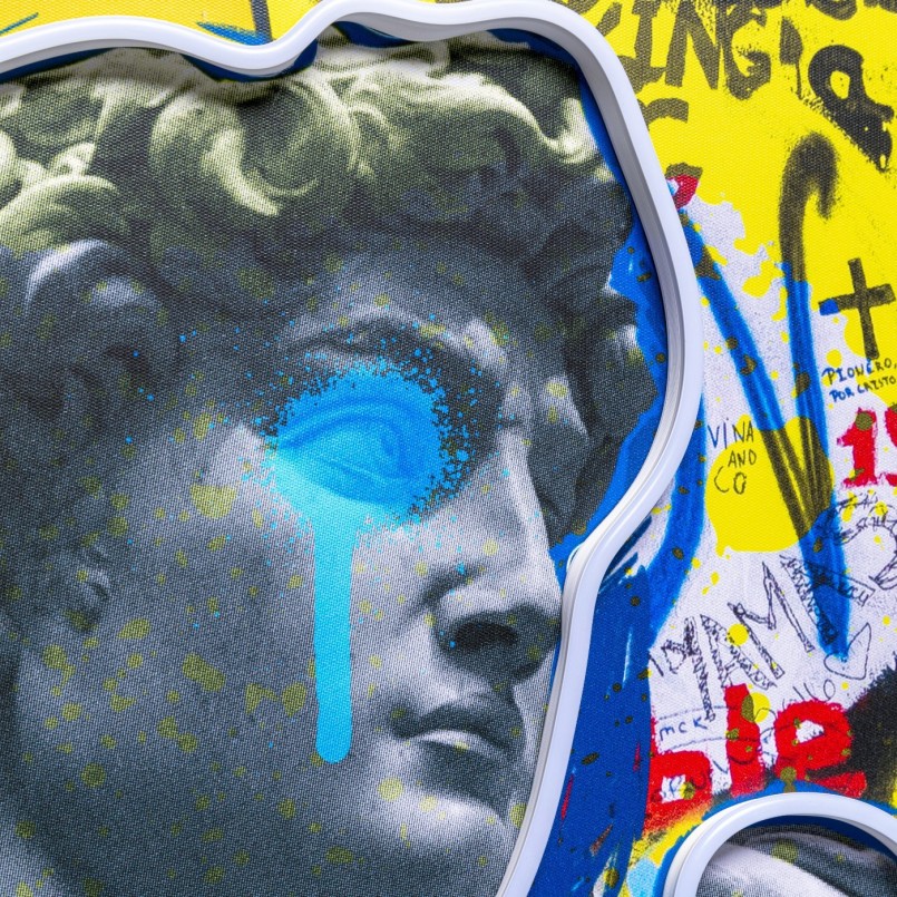 Schilderij LED David graffiti 60x80cm Kare Design