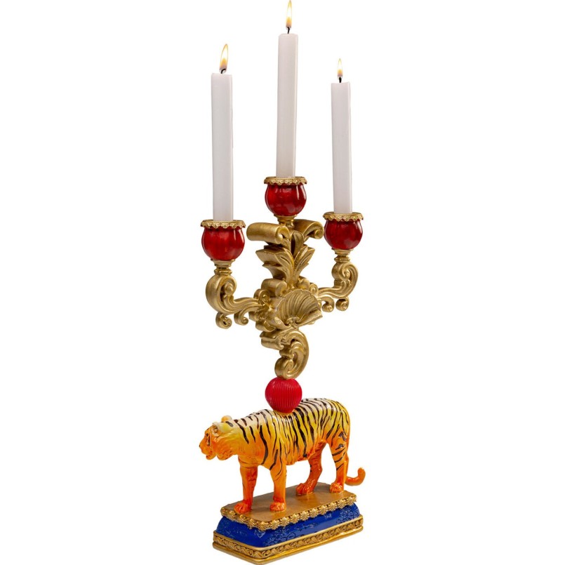 Kandelaar tijger 43cm Kare Design
