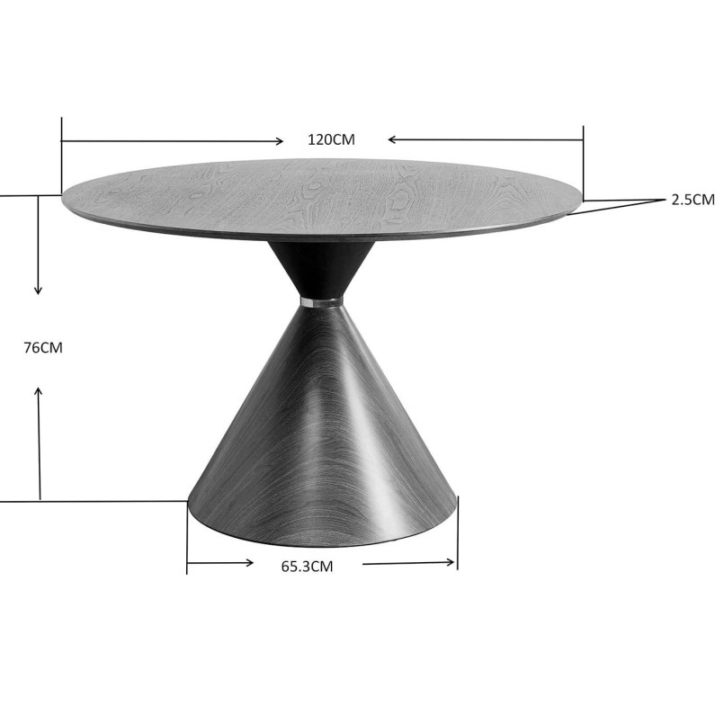 Table ronde en chêne - Cono - Kare Design