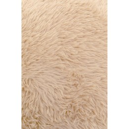 Tabouret taupe à poils longs - Softy - Kare Design