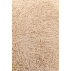 Tabouret taupe à poils longs - Softy - Kare Design