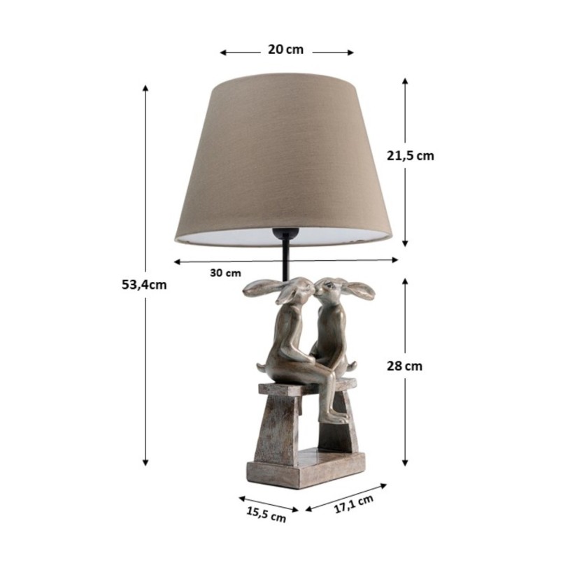 Lampe couple lapins Kare Design