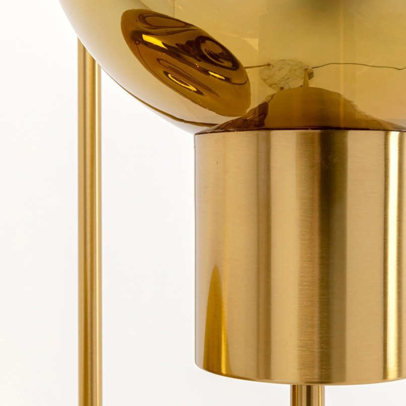 Lampadaire doré en verre et marbre - Supernova - Kare Design