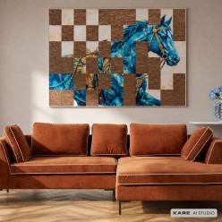 Canapé d'angle en velours marron - Gianni - Kare Design