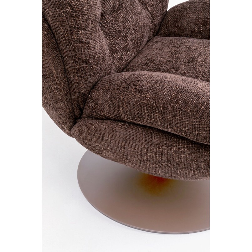 Fauteuil pivotant Cosy marron