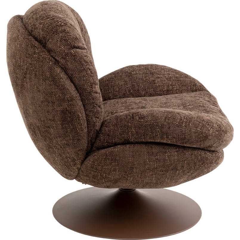 Fauteuil pivotant Cosy marron