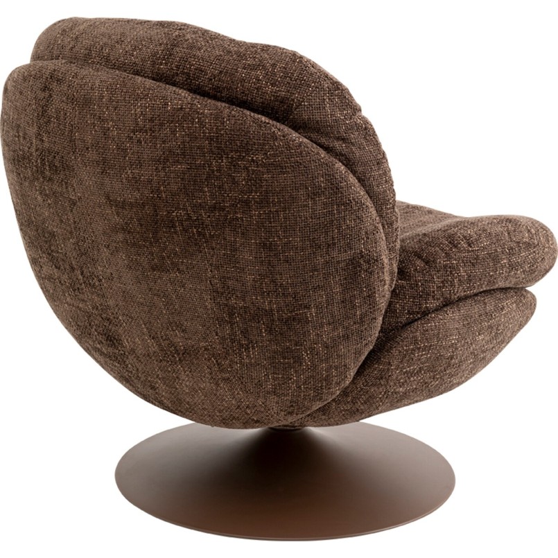 Fauteuil pivotant Cosy marron