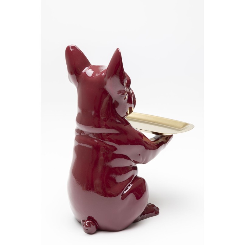 Figurine décorative Dining Dog rouge 28cm