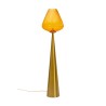 Lampadaire en verre orange et acier doré - Genie - Kare Design