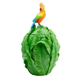 Box with Green Leaves and an Orange Parrot - Kare Design