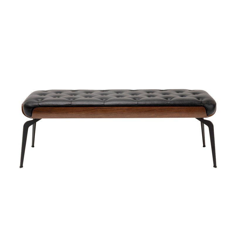 Banc en simili cuir noir - Bill - Kare Design