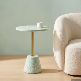 Groene terrazzo bijzettafel - Amore - Kare Design