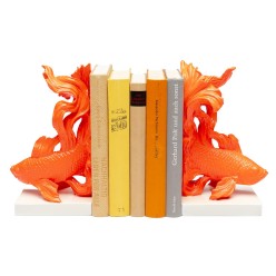 Serre-livres blanc et orange carpes koï - Kare Design