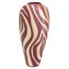 Burgundy and Gold Zebra-Striped Vase - Kare Design