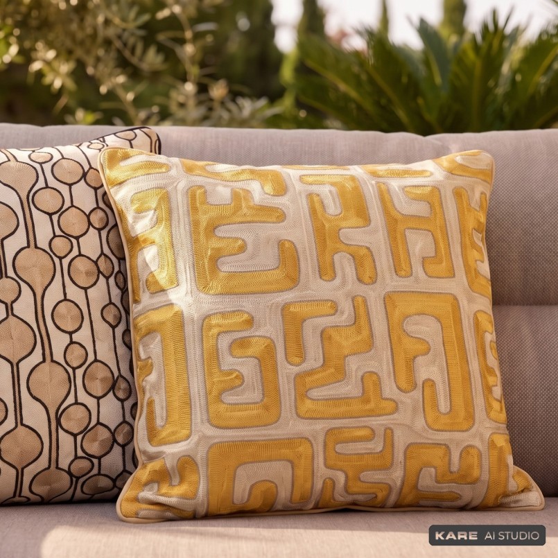 Kussen Meander goud Kare Design