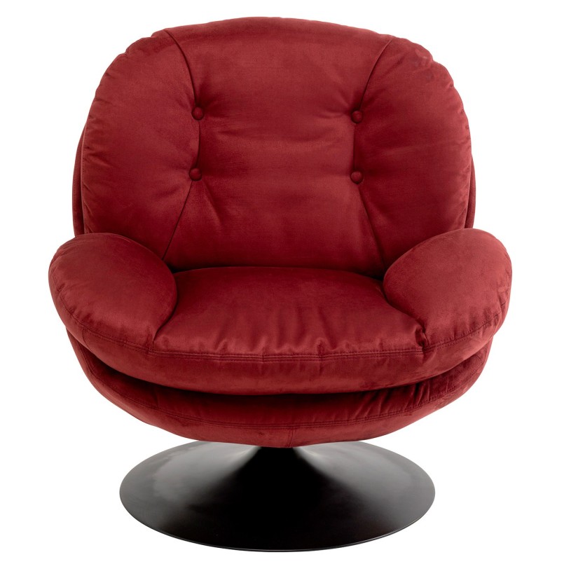 Draaistoel van donkerrood fluweel - Cosy - Kare Design