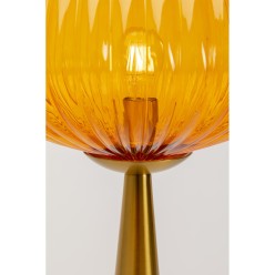 Orange Glass and Gold-Toned Steel Floor Lamp - Genie - Kare Design
