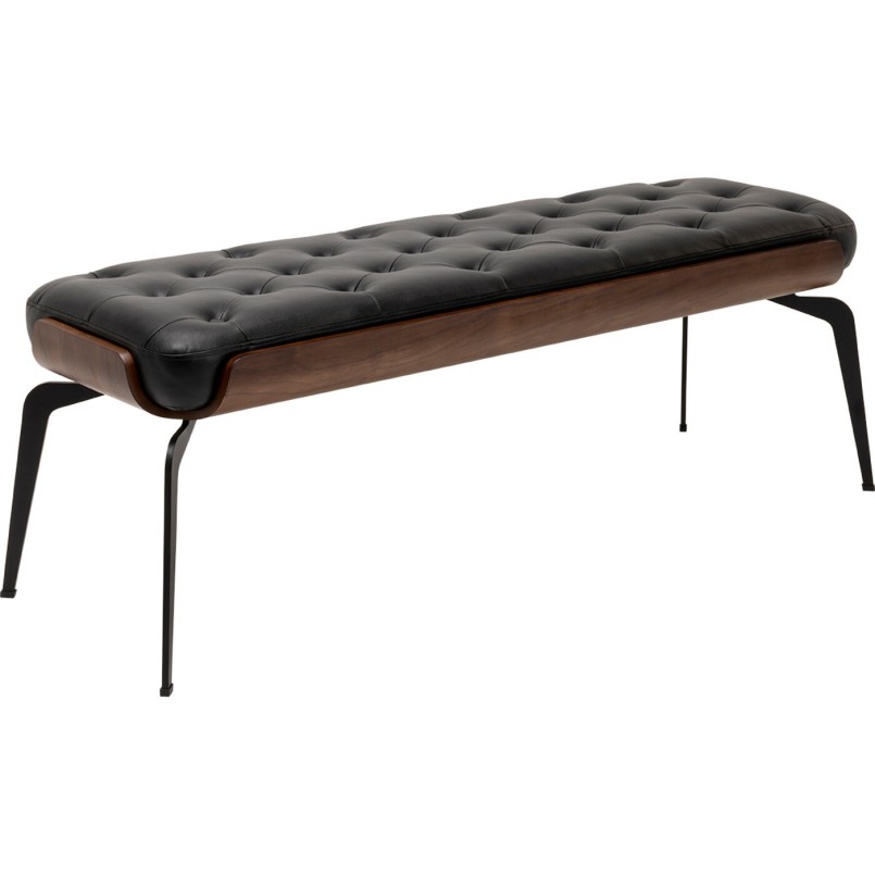 Zwarte bank van kunstleer - Bill - Kare Design