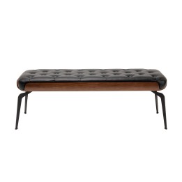 Black Faux Leather Bench - Bill - Kare Design