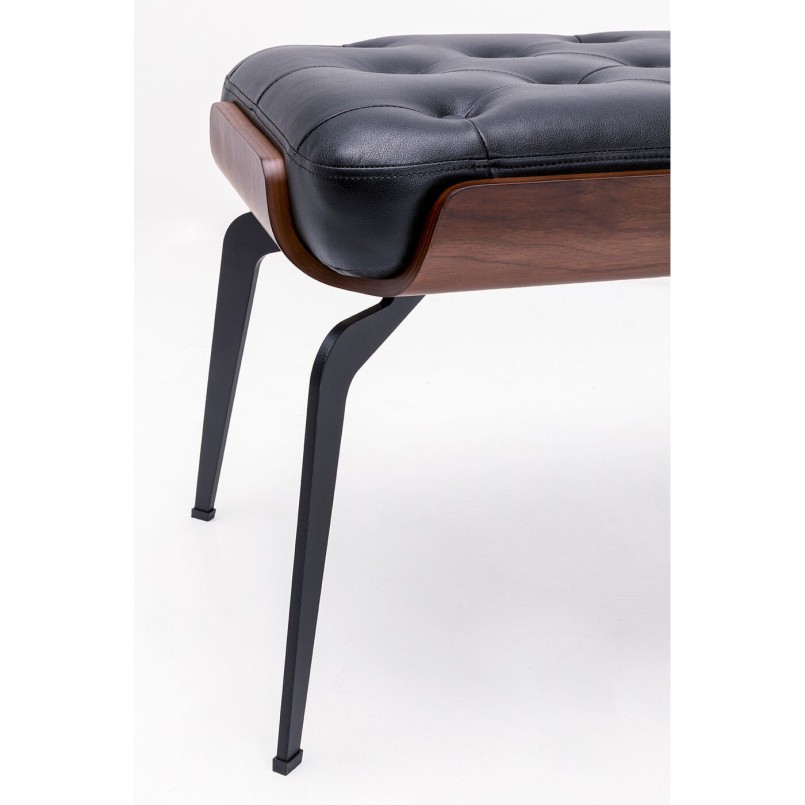 Banc en simili cuir noir - Bill - Kare Design