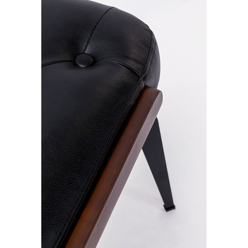 Black Faux Leather Bench - Bill - Kare Design