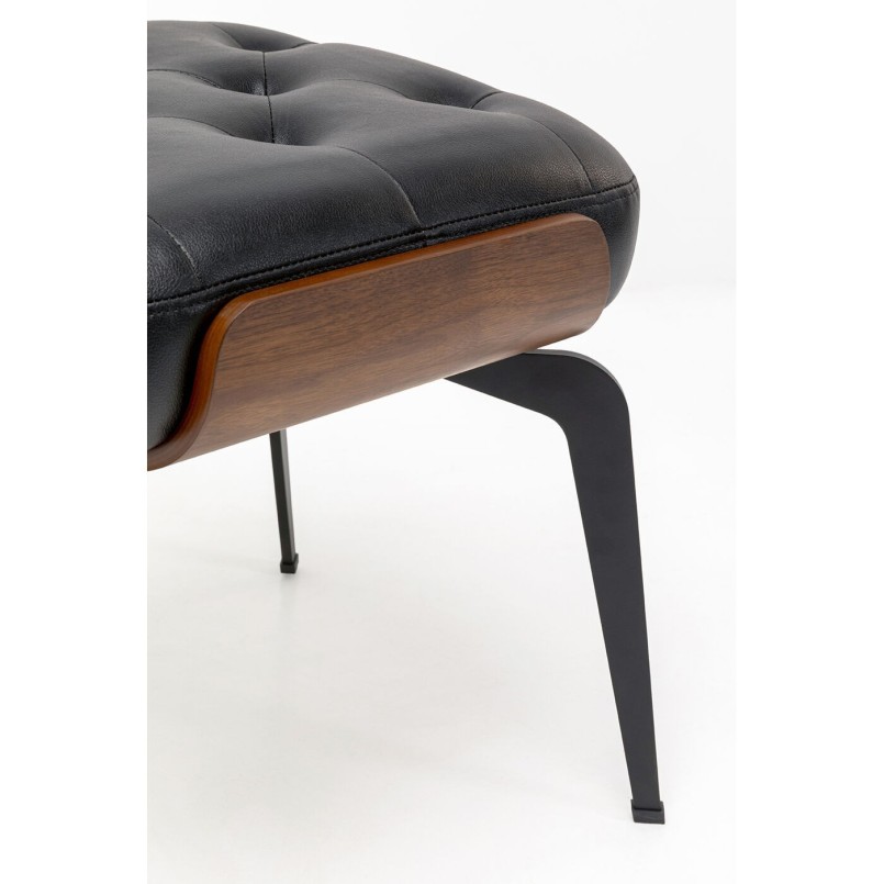 Tabouret vintage en simili noir - Bill - Kare Design