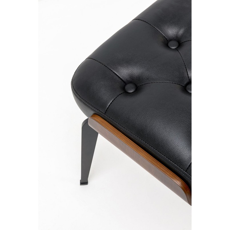Tabouret vintage en simili noir - Bill - Kare Design