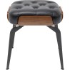 Vintage kruk van zwart kunstleer - Bill - Kare Design