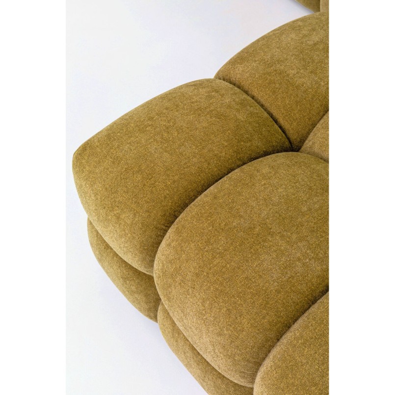Canapé d'angle gauche en velours ocre - Salamanca - Kare Design