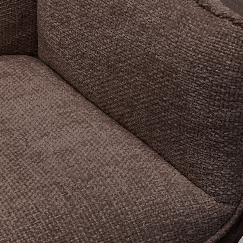 Bruine draaistoel met armleuningen - Hilla - Kare Design