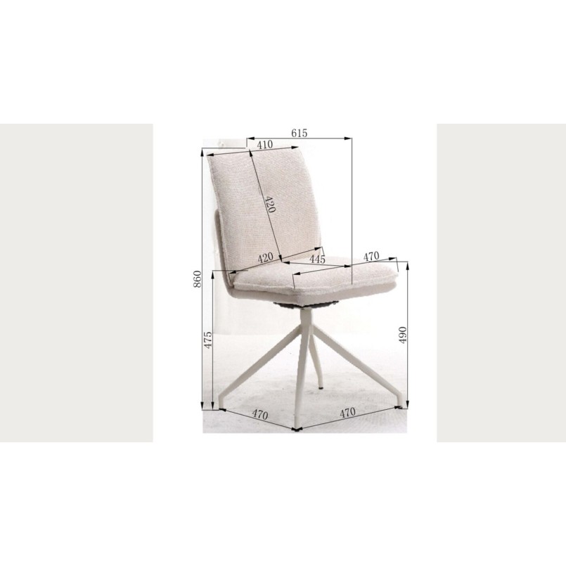 Chaise pivotante crème - Hilla - Kare Design