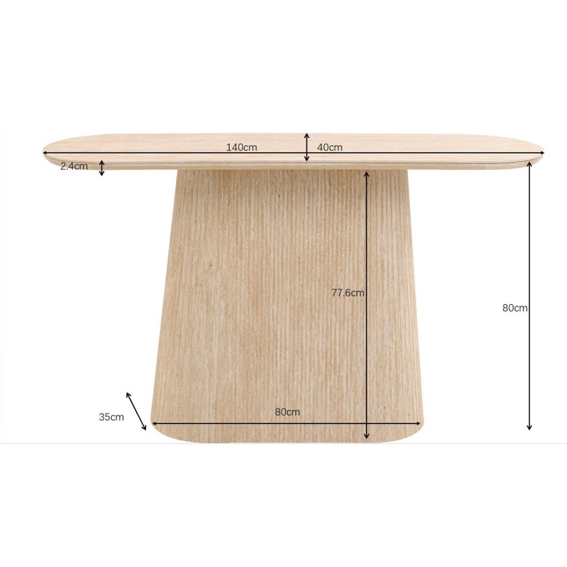 Console Alma Travertin 140x80cm