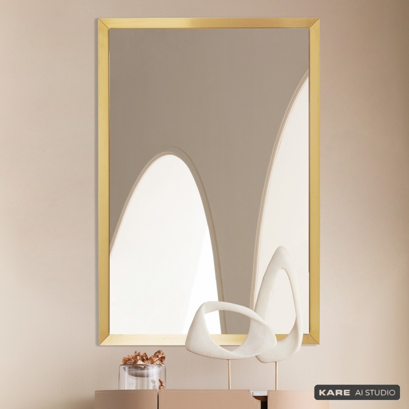 Miroir mural doré - Arezzo - Kare Design