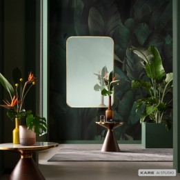 Wall Mirror Simply 120x80cm brass Kare Design