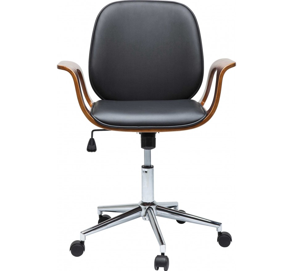 Chaise de bureau pivotante Patron noyer Kare Design