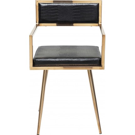 Chair with armrests Jazz Rosegold Kare Design