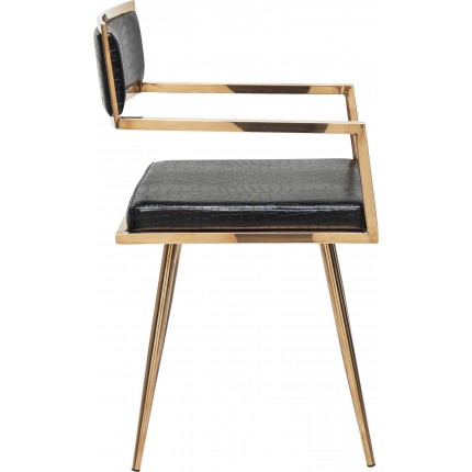 Chair with armrests Jazz Rosegold Kare Design