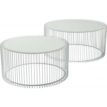 Coffee Table Wire White (2/Set) Kare Design