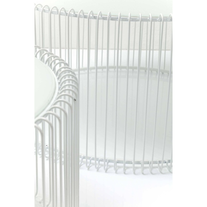 Table basse Wire blanche 2/set Kare Design