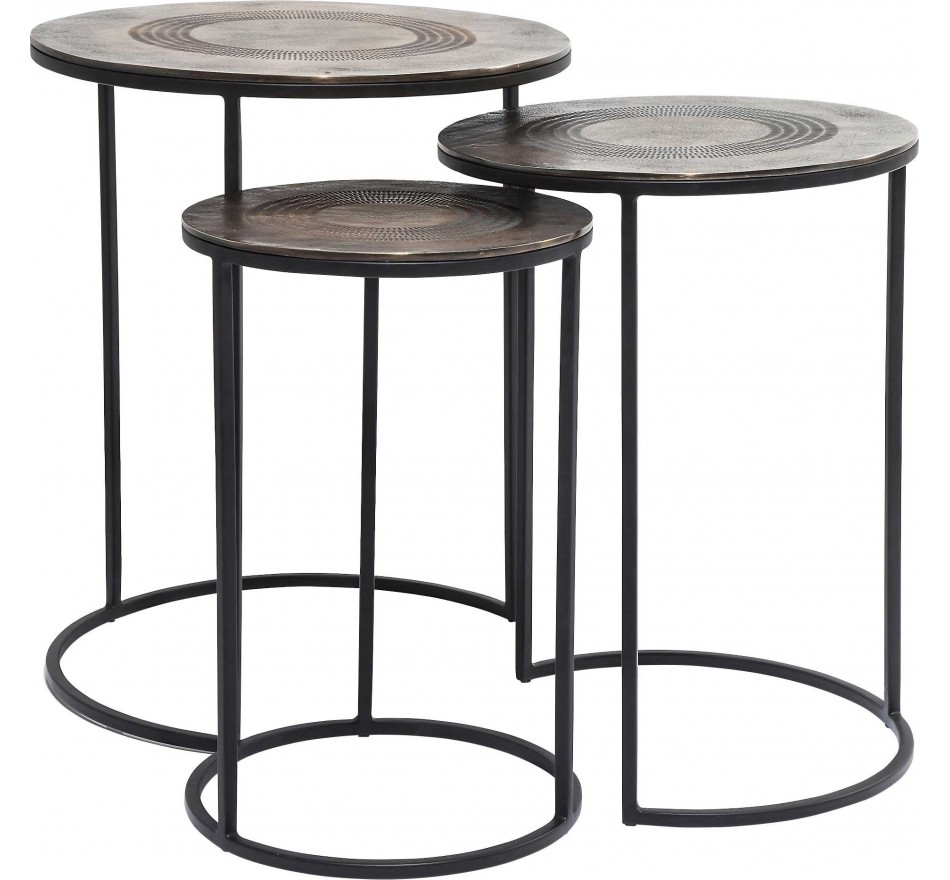 Bijzettafel Marrakesh (3/Set) Ø48cm Kare Design