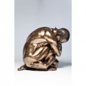 Deco Figurine Nude Man Hug Bronze 54cm Kare Design