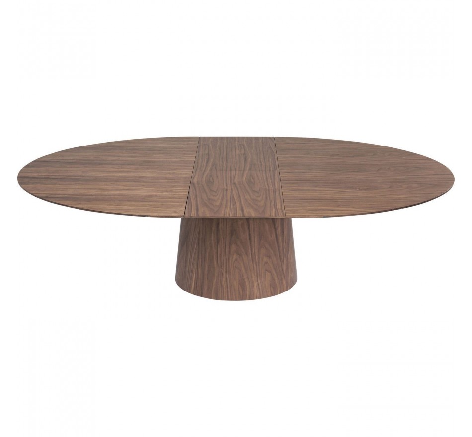 Uitschuifbare eettafel Benvenuto ovaal walnoot Kare Design