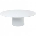 Table à rallonge Benvenuto ovale blanc mat Kare Design