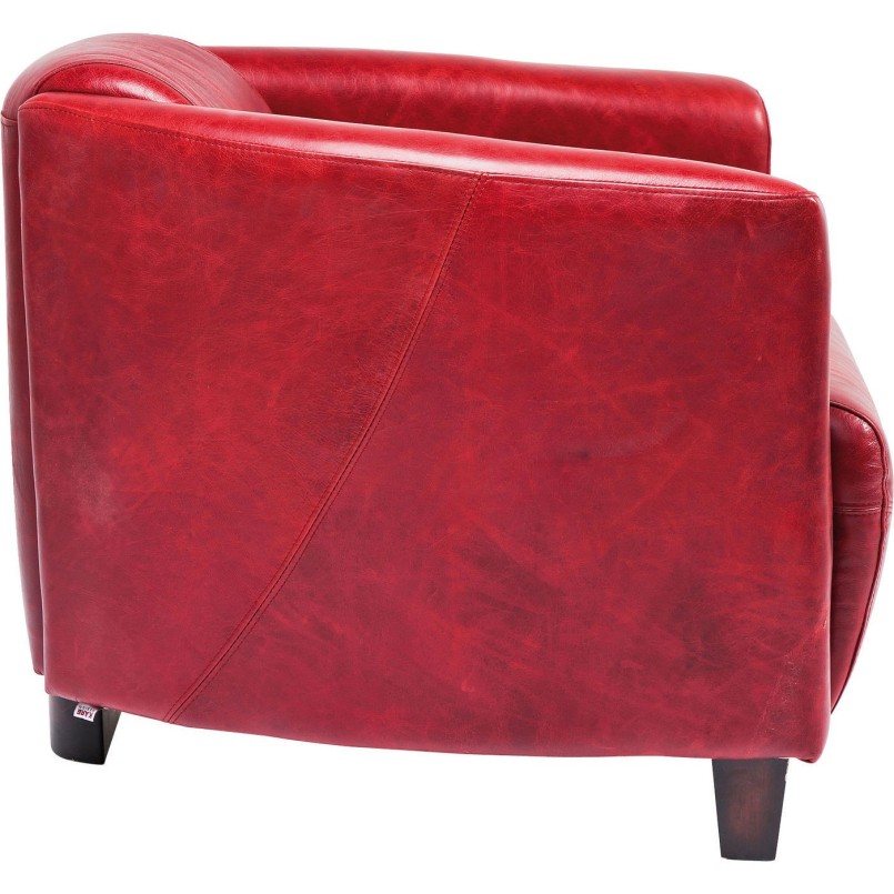 Fauteuil Cuir Cigar Lounge rouge Kare Design 