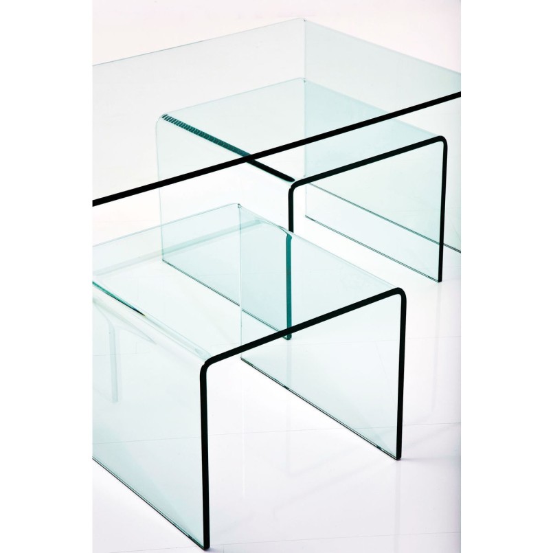 Table Basse Transparente Clear Club 3/set Kare Design 