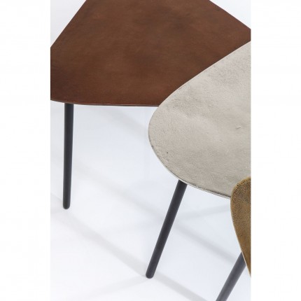 Coffee Table Loft Triangle Vintage (3/Set) Kare Design