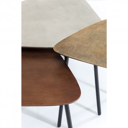 Coffee Table Loft Triangle Vintage (3/Set) Kare Design
